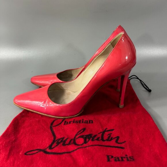 Red Bottoms: The Ultimate Luxury Heels for Trendsetters | TikTok Vintage Christian Louboutin Paris Vanilla Ice Patent Leather Pumps, Size 36